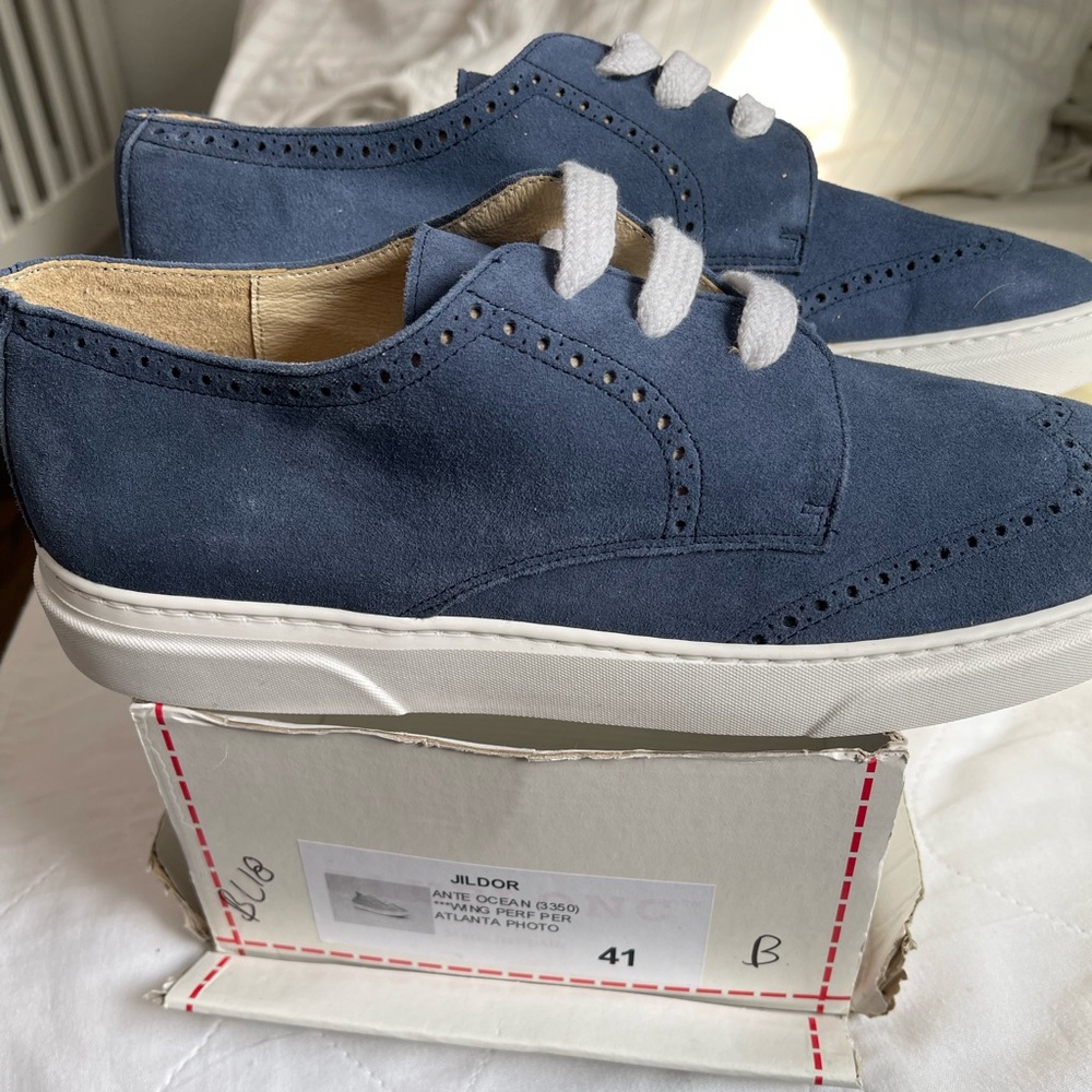 Men US size 8 blublonc blue shoes